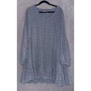 Women's A Beautiful Soul light blue Size B 18-20 Short Dress Lined Boho